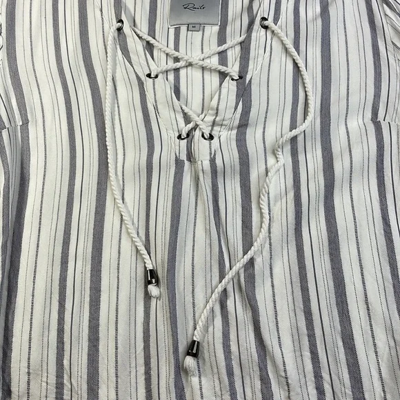 Rails Grace Patriot Stripe Lace Front Top Medium - Picture 5 of 13